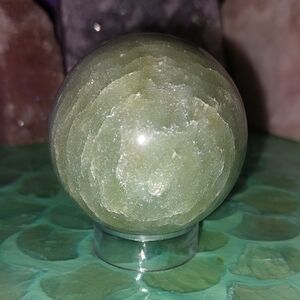 Beautiful Green Aventurine Sphere with Stand